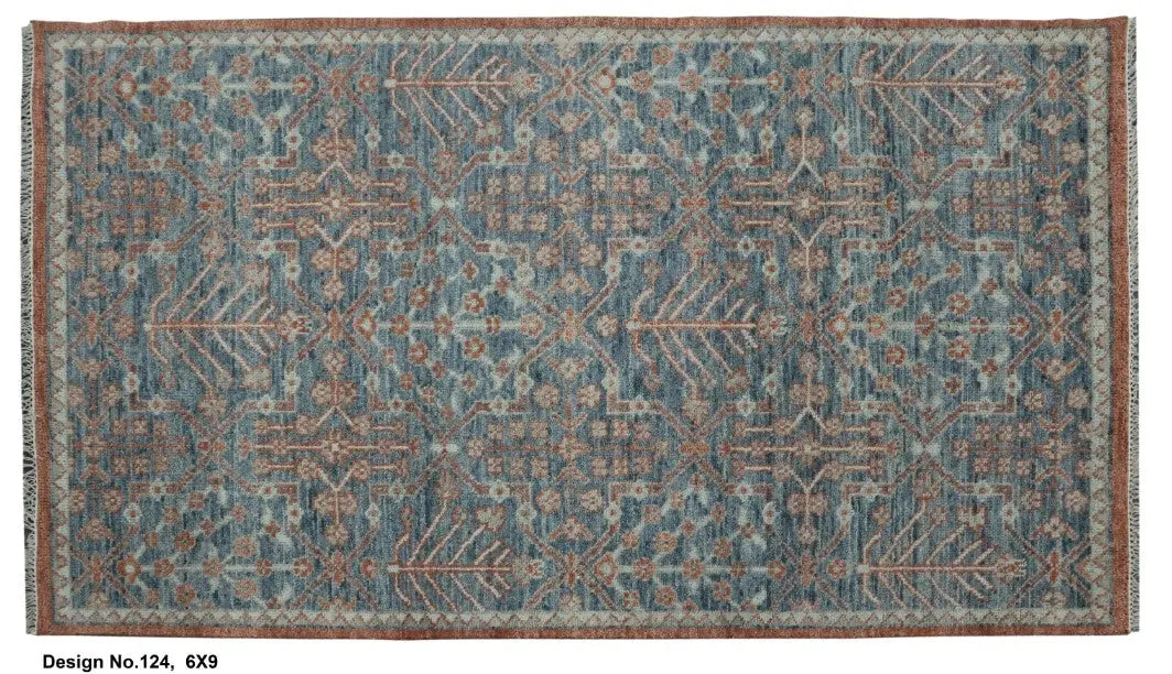 Hand knotted Indian Modern Rug 6'0" x 9'0" ABC Rugs Kilims